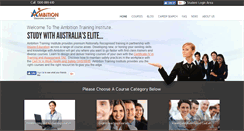 Desktop Screenshot of ambitiontraining.com.au